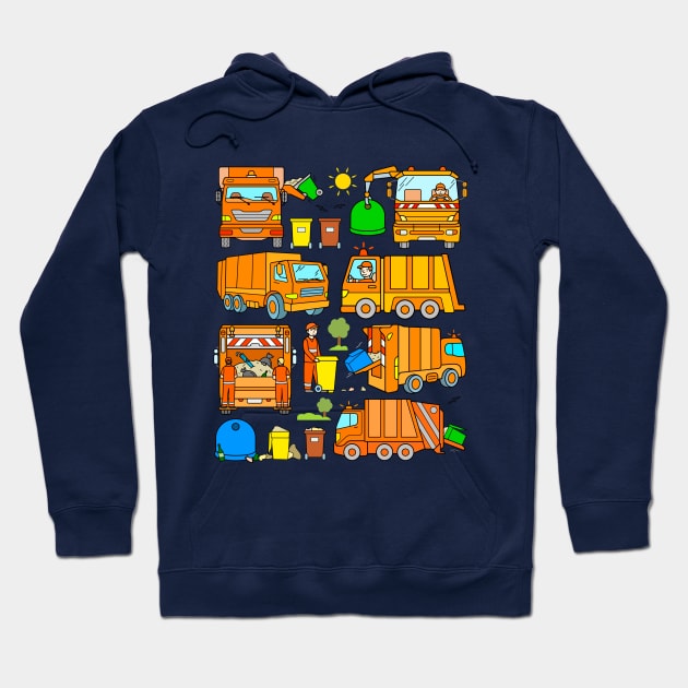 Trash Trucks Hoodie by samshirts